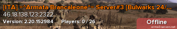 [ITA] =^Armata Brancaleone^= Server#3 [Bulwarks 24/7]