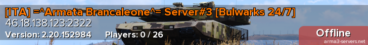 [ITA] =^Armata Brancaleone^= Server#3 [Bulwarks 24/7]