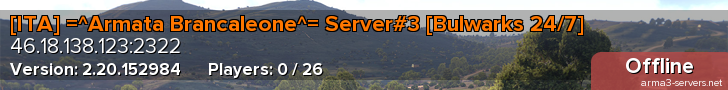 [ITA] =^Armata Brancaleone^= Server#3 [Bulwarks 24/7]