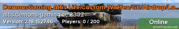 DemonsGaming Altis Life|Custom Waffen/GE/Airdrop/Loadouts/GW