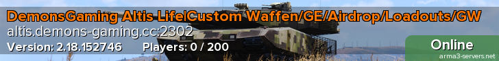 DemonsGaming Altis Life|Custom Waffen/GE/Airdrop/Loadouts/GW