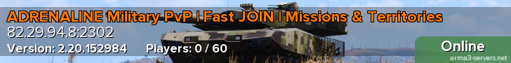 ADRENALINE Military PvP | Fast JOIN | Missions & Territories