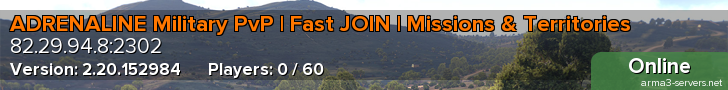 ADRENALINE Military PvP | Fast JOIN | Missions & Territories