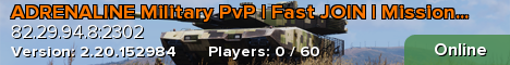 ADRENALINE Military PvP | Fast JOIN | Missions & Territories