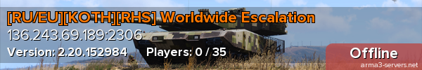 [RU/EU][KOTH][RHS] Worldwide Escalation
