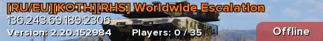 [RU/EU][KOTH][RHS] Worldwide Escalation