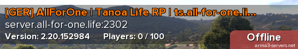 [GER] AllForOne | Tanoa Life RP | ts.all-for-one.life